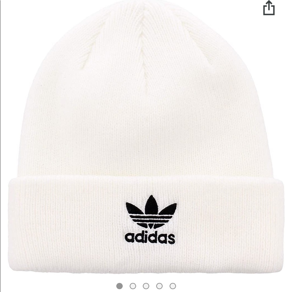 Adidas originals trefoil white black beanie hat - Picture 2 of 7